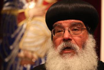 Anba Damian, Generalbischof der koptisch-orthodoxen Kirche für Deutschland, bei einer Gebetsstunde am 22. August 2013 in Berlin.